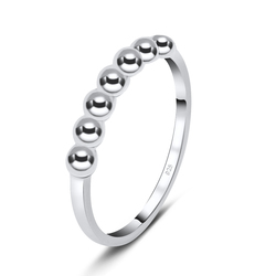 Dot Style Silver Ring NSR-3249